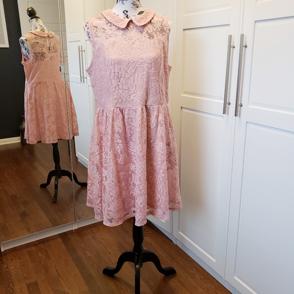 {Xhilaration} Blush Pink Midi Dress